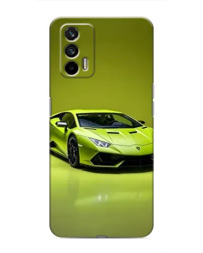 Чехол для Realme GT с картинкой «Салатовый Lamborghini Huracan»