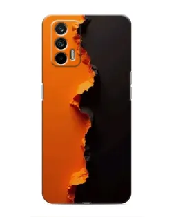Чехол для Realme GT с картинкой «Оранжевый разлом»