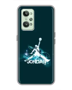 Чехол для Realme GT2 с картинкой «Jordan Blue Fire»
