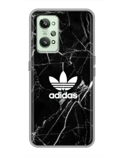 Чехол для Realme GT2 с картинкой «Белый мрамор Adidas»