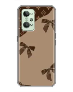 Чехол для Realme GT2 с картинкой «LV — кофейный атлас»