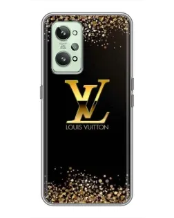 Чехол для Realme GT2 с картинкой «LV — золотые искры»