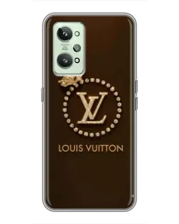 Чехол для Realme GT2 с картинкой «LV — золотая печать»