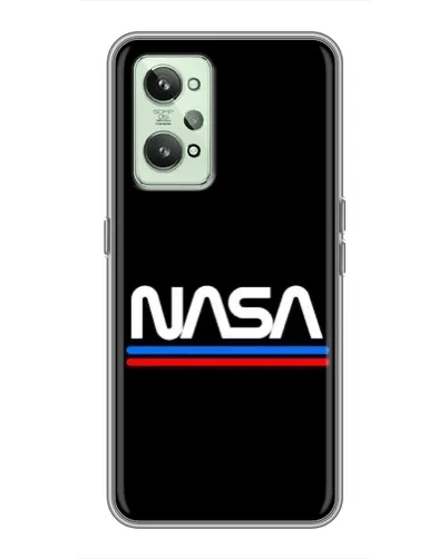 Чехол для Realme GT2 с картинкой «NASA — классика Red Blue»