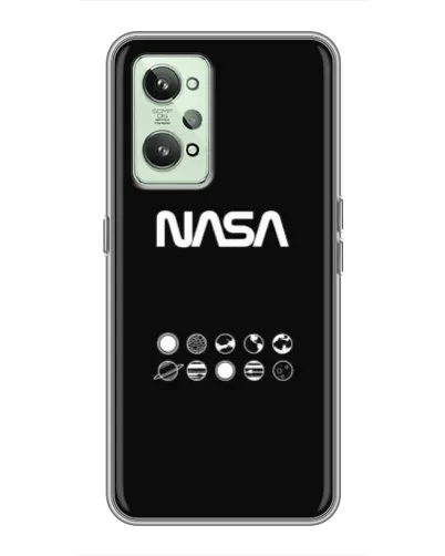 Чехол для Realme GT2 с картинкой «NASA — технический принт»