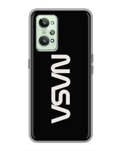 Чехол для Realme GT2 с картинкой «NASA — вертикальный логотип»