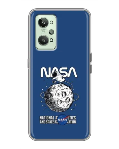 Чехол для Realme GT2 с картинкой «NASA — лунная миссия»