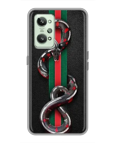 Чехол для Realme GT2 с картинкой «Gucci — змея на полосе» Чехол для Realme GT2 с картинкой «Gucci — змея на полосе»