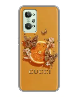 Чохол для Realme GT2 з картинкою «Gucci — золоті метелики» Чохол для Realme GT2 з картинкою «Gucci — золоті метелики»