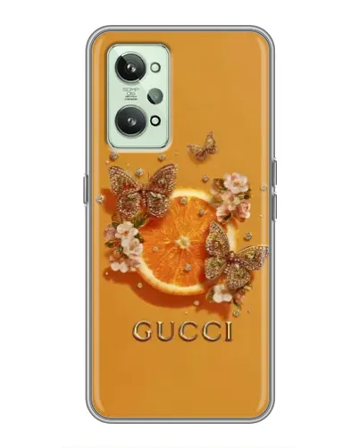 Чехол для Realme GT2 с картинкой «Gucci — золотые бабочки» Чехол для Realme GT2 с картинкой «Gucci — золотые бабочки»