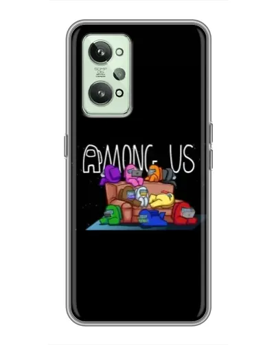 Чехол для Realme GT2 с картинкой «Логотип Among Us»