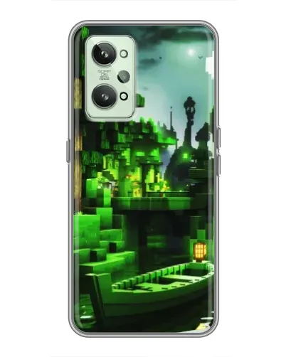 Чехол для Realme GT2 с картинкой «Minecraft лесной пейзаж»