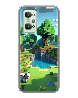 Чехол для Realme GT2 с картинкой «Minecraft летний день»