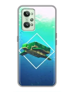 Чохол для Realme GT2 з картинкою «Черепаха Minecraft»