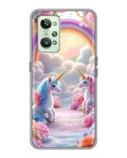 Чехол для Realme GT2 с картинкой «Радуга и единороги» Чехол для Realme GT2 с картинкой «Радуга и единороги»