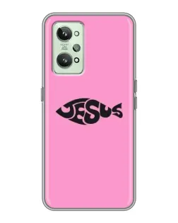 Чохол для Realme GT2 з картинкою «Рожевий символ Jesus»