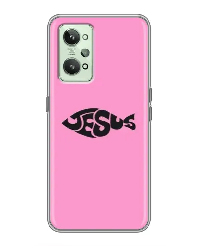 Чохол для Realme GT2 з картинкою «Рожевий символ Jesus»