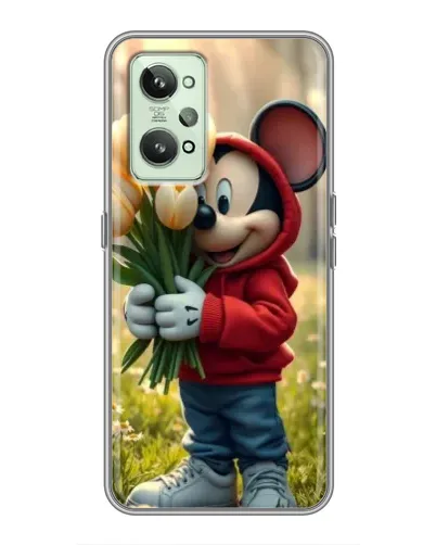 Чехол для Realme GT2 с картинкой «Микки с тюльпанами» Чехол для Realme GT2 с картинкой «Микки с тюльпанами»