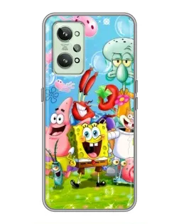 Чехол для Realme GT2 с картинкой «Губка Боб и друзья» Чехол для Realme GT2 с картинкой «Губка Боб и друзья»