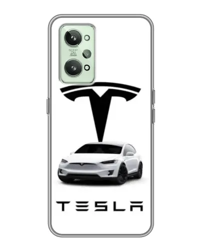 Чехол для Realme GT2 с картинкой «Tesla White Style» Чехол для Realme GT2 с картинкой «Tesla White Style»