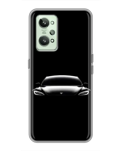 Чехол для Realme GT2 с картинкой «Фары Tesla Night» Чехол для Realme GT2 с картинкой «Фары Tesla Night»