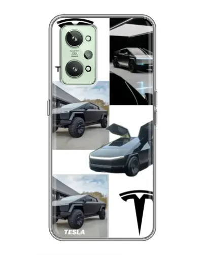 Чехол для Realme GT2 с картинкой «Коллаж Cybertruck Tesla» Чехол для Realme GT2 с картинкой «Коллаж Cybertruck Tesla»