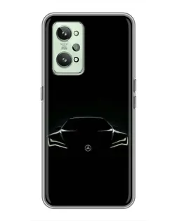 Чехол для Realme GT2 с картинкой «Mercedes — силуэт авто» Чехол для Realme GT2 с картинкой «Mercedes — силуэт авто»