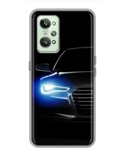 Чехол для Realme GT2 с картинкой «Неоновый взгляд Audi»