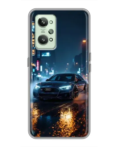 Чехол для Realme GT2 с картинкой «Ночной город и Audi» Чехол для Realme GT2 с картинкой «Ночной город и Audi»