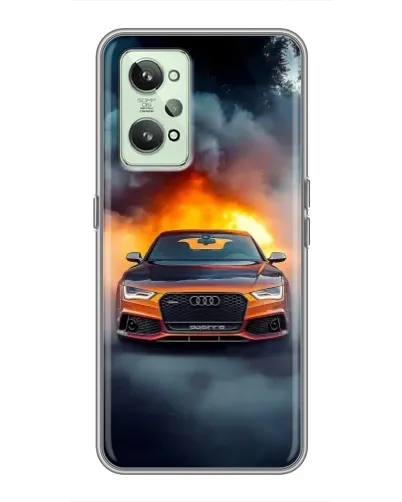 Чехол для Realme GT2 с картинкой «Audi в огненном дыму» Чехол для Realme GT2 с картинкой «Audi в огненном дыму»