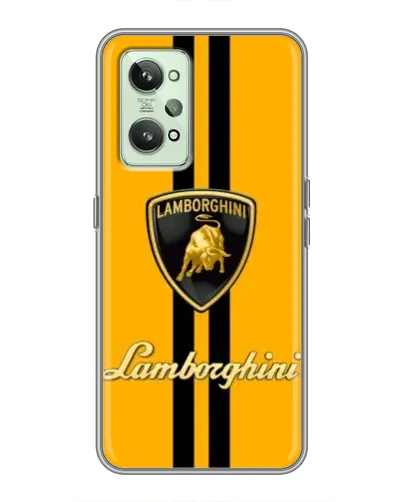 Чехол для Realme GT2 с картинкой «Lamborghini Stripe желтый»