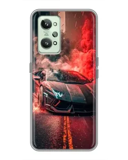Чехол для Realme GT2 с картинкой «Lamborghini красный дым» Чехол для Realme GT2 с картинкой «Lamborghini красный дым»