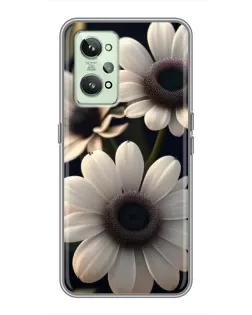 Чехол для Realme GT2 с картинкой «Белые маргаритки макро»