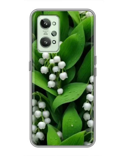 Чехол для Realme GT2 с картинкой «Ландыши в зелени»