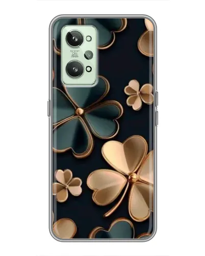 Чехол для Realme GT2 с картинкой «Клевер в золоте»