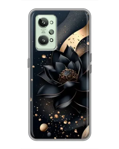 Чехол для Realme GT2 с картинкой «Черный лотос»
