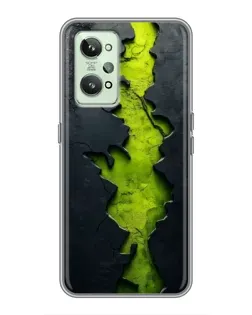 Чохол для Realme GT2 з картинкою «Салатовий розлом скелі»