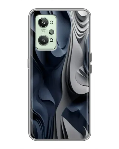 Чохол для Realme GT2 з картинкою «Об'ємні сині складки»