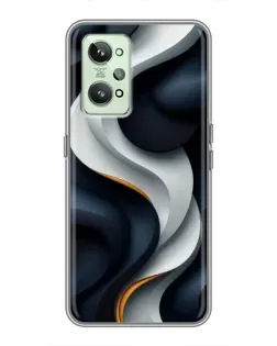 Чохол для Realme GT2 з картинкою «Об'ємні чорно-білі стрічки»