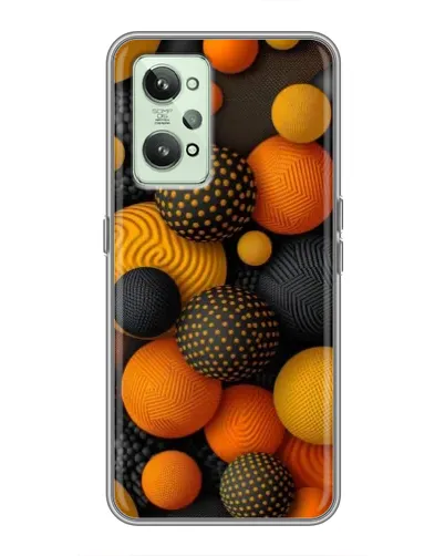 Чохол для Realme GT2 з картинкою «Об'ємні помаранчеві сфери»