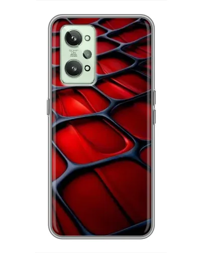 Чохол для Realme GT2 з картинкою «Червона глянцева сітка»