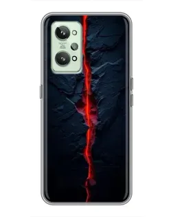 Чехол для Realme GT2 с картинкой «Kрасная лавовая трещина» Чехол для Realme GT2 с картинкой «Kрасная лавовая трещина»