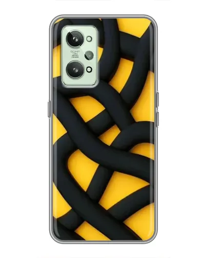 Чохол для Realme GT2 з картинкою «Чорне жовте переплетення»