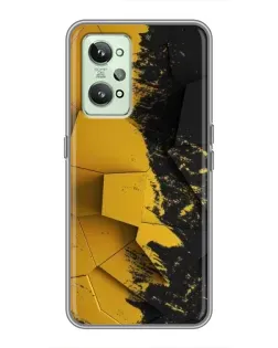 Чехол для Realme GT2 с картинкой «Золотые осколки геометрии» Чехол для Realme GT2 с картинкой «Золотые осколки геометрии»