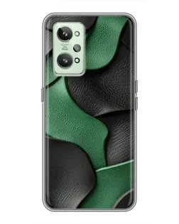 Чехол для Realme GT2 с картинкой «Зеленые кожаные волны» Чехол для Realme GT2 с картинкой «Зеленые кожаные волны»