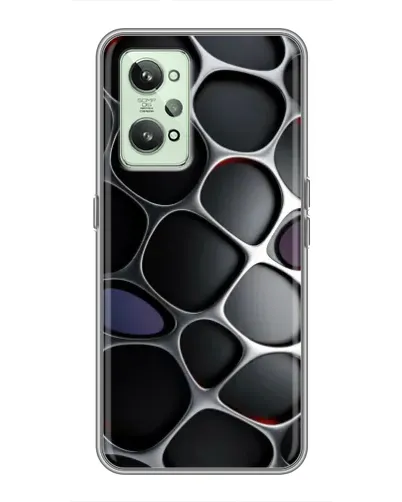 Чохол для Realme GT2 з картинкою «Об'ємна темна решітка»