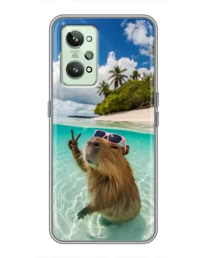 Чехол для Realme GT2 с картинкой «Капибара на море» Чехол для Realme GT2 с картинкой «Капибара на море»