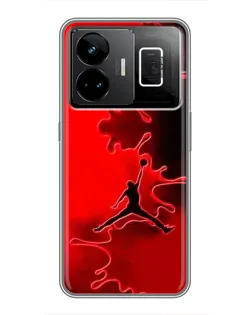 Чехол для Realme GT3 с картинкой «Jordan Red Smoke»