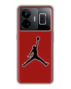 Чехол для Realme GT3 с картинкой «Jordan Red Back»