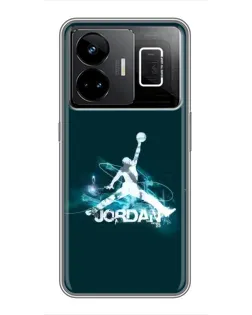Чехол для Realme GT3 с картинкой «Jordan Blue Fire»